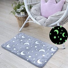 Glow-in-the-dark carpet soft decorative play mat is suitable for children's non-slip living room carpet bedroom luminous blanket