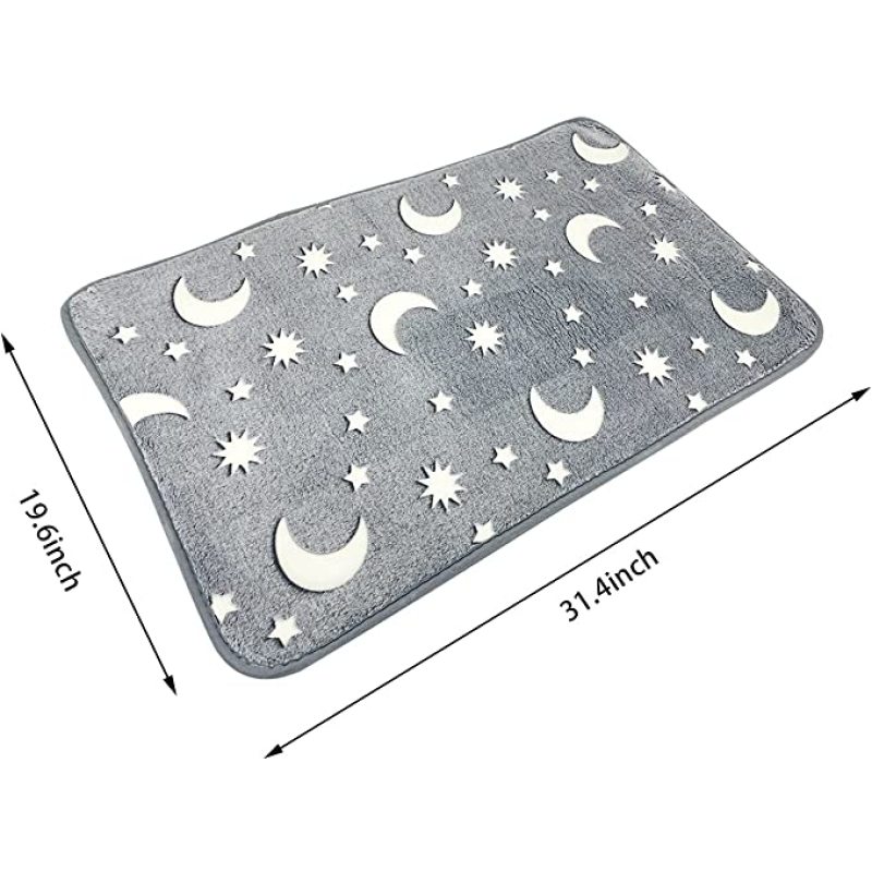 Glow-in-the-dark carpet soft decorative play mat is suitable for children's non-slip living room carpet bedroom luminous blanket