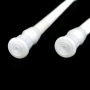 Adjustable Tension Telescopic  White Curtain Rod, Shower Curtain Rods for Bathroom Kitchen Window#