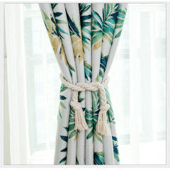 Super Soft Fabric Curtains Printed Landscape, Made In China India Curtains Printed Natural Leaves@