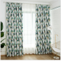 Super Soft Fabric Curtains Printed Landscape, Made In China India Curtains Printed Natural Leaves@