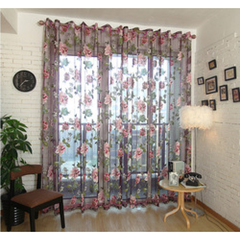 Cheap Beautiful Curtains Fabric , China Suppliers Livingroom Burnout Curtain /