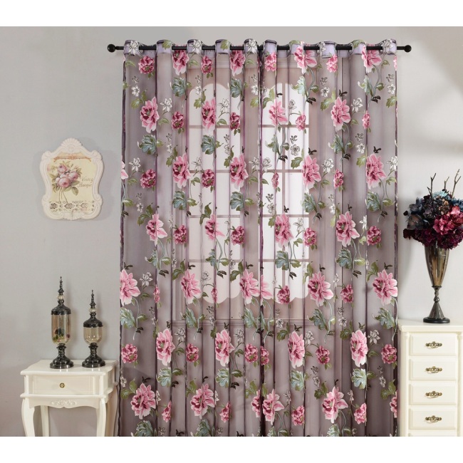 Cheap Beautiful Curtains Fabric , China Suppliers Livingroom Burnout Curtain /