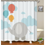 Designers Kids Cartoon Animal Cute Dog To The Moon Custom Print Shower Curtains Set in Bathroom for Kids Children`s Day/