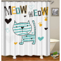 Designers Kids Cartoon Animal Cute Dog To The Moon Custom Print Shower Curtains Set in Bathroom for Kids Children`s Day/