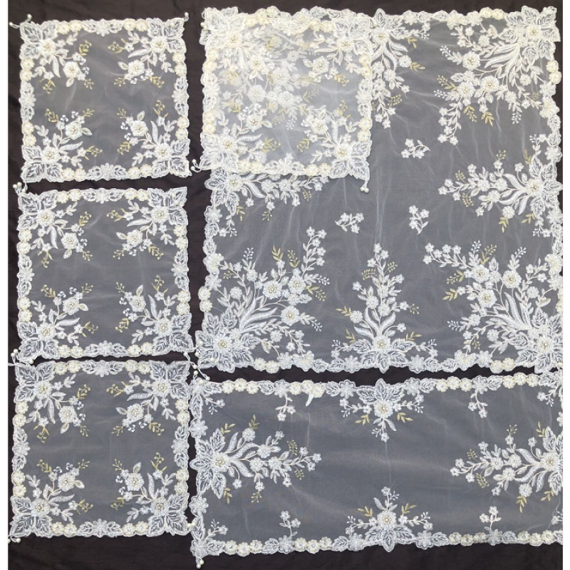Luxury pearl placemats, customizable, six-piece placemats in various colors and styles/