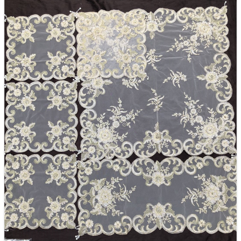 Luxury pearl placemats, customizable, six-piece placemats in various colors and styles/