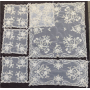 Luxury pearl placemats, customizable, six-piece placemats in various colors and styles/