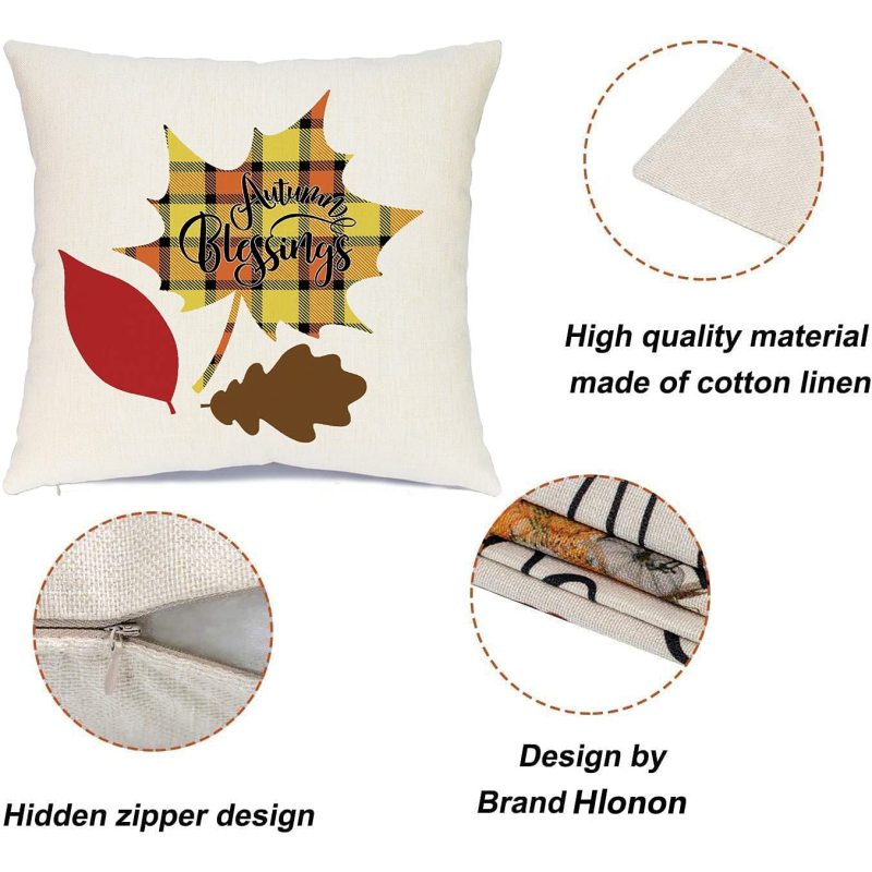 Christmas Pillow Covers Zippered Square Cushion Cover Case Pillow Covers/