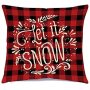 Christmas Pillow Covers Zippered Square Cushion Cover Case Pillow Covers/