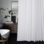 Custom Print 72x72 Shower Curtain Herringbone Print Washable Shower Curtain With Reinforced Buttonholes/