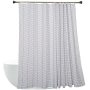 Custom Print 72x72 Shower Curtain Herringbone Print Washable Shower Curtain With Reinforced Buttonholes/