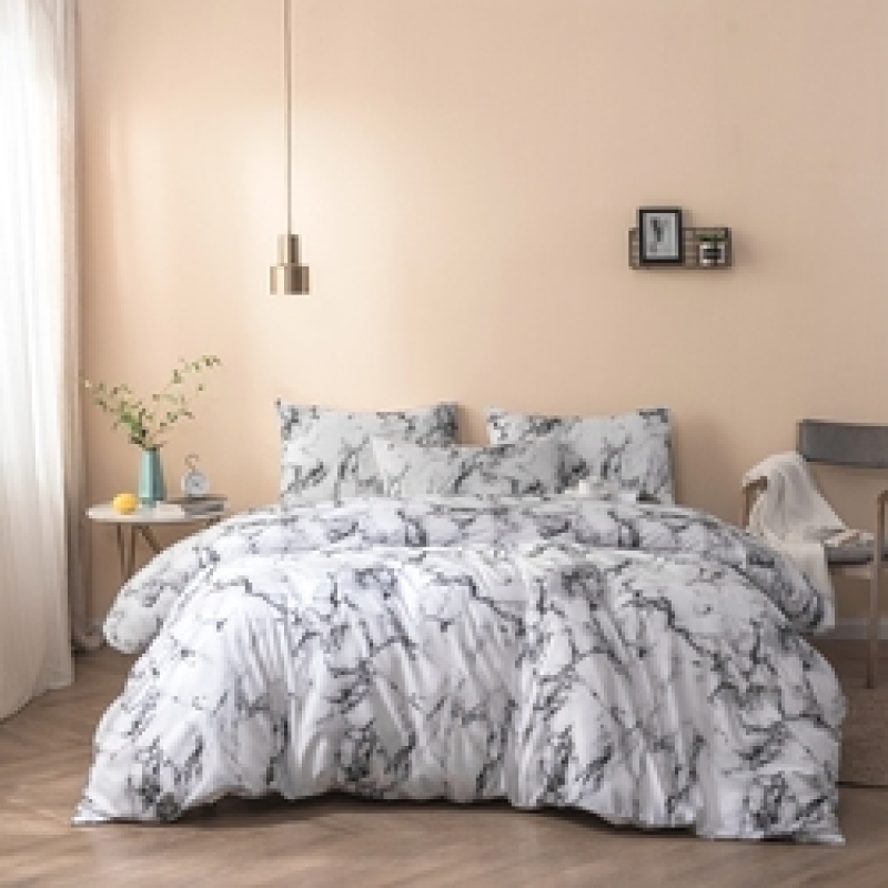 Microfiber Polyester Comforters Bedding Set, Winter Trees Print Bedding Set/