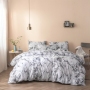 Microfiber Polyester Comforters Bedding Set, Winter Trees Print Bedding Set/