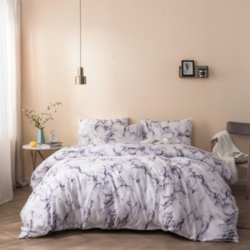 Microfiber Polyester Comforters Bedding Set, Winter Trees Print Bedding Set/