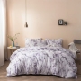 Microfiber Polyester Comforters Bedding Set, Winter Trees Print Bedding Set/