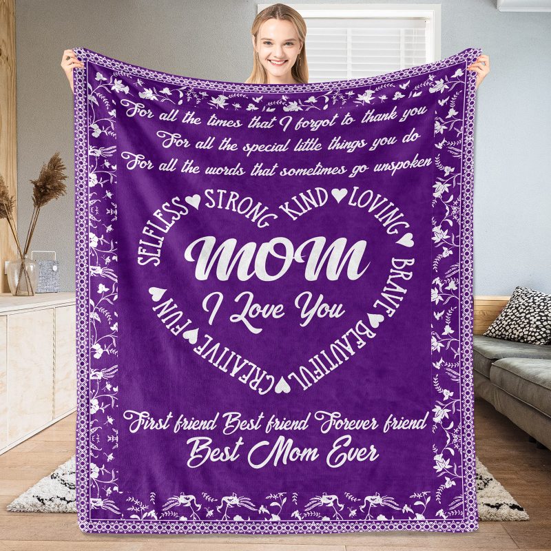 Envelope Letter Printed Quilts Flannel Fleece 130x150cm To my Daughter Son Dad Mom Air Mail Everything Fuzzy Fleece Blanket