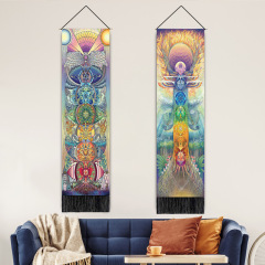 Cross-border direct supply paintings Sun butterfly series decorative background tapestry Bohemian tassel