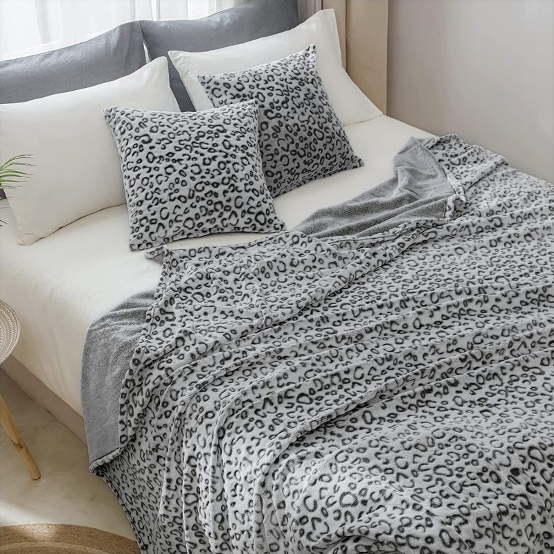 Promotion New Classic Leopard Print Blanket Winter Bedding Sofa Super Soft Adult Blanket Warm Sleeping Blanket