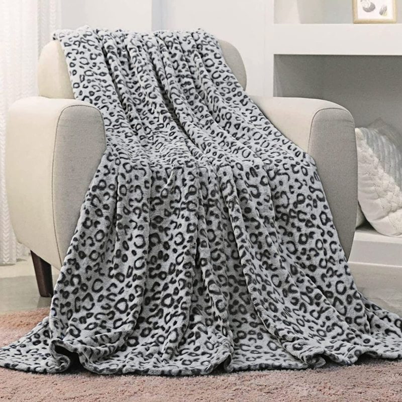 Promotion New Classic Leopard Print Blanket Winter Bedding Sofa Super Soft Adult Blanket Warm Sleeping Blanket