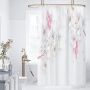 Chinese Shower Curtain Flower Dance Butterfly Partition Curtain Thickening Suit, Polyester Waterproof Bathroom Shower Curtain /