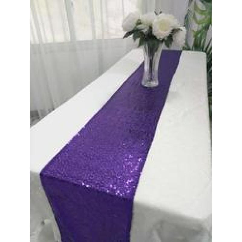 Champagne Bling Table Runners, European Style Sequins Embroidery Table Runner/