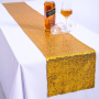 Champagne Bling Table Runners, European Style Sequins Embroidery Table Runner/