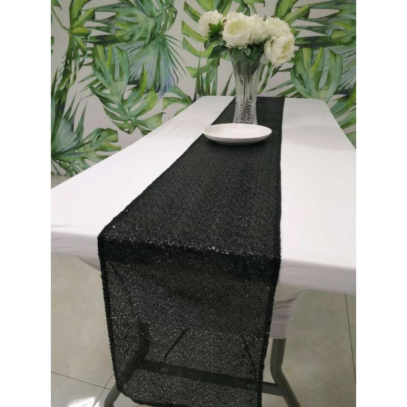 Champagne Bling Table Runners, European Style Sequins Embroidery Table Runner/
