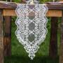 Gauze Table Runner Dresser Scarf Lace Macrame Embroidered Table Runners, Chiffon Piano Runner for Wedding Holiday Summer Picnic#