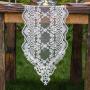 Gauze Table Runner Dresser Scarf Lace Macrame Embroidered Table Runners, Chiffon Piano Runner for Wedding Holiday Summer Picnic#