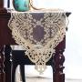 Gauze Table Runner Dresser Scarf Lace Macrame Embroidered Table Runners, Chiffon Piano Runner for Wedding Holiday Summer Picnic#