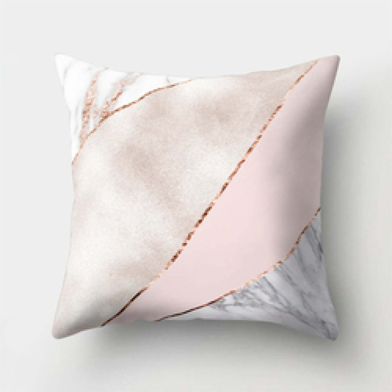 New Design 3D Brief Marble Geometric 50 X 50 Cm Bolster Cushion Cover, 2019 Garden Furniture Soft Cushion/