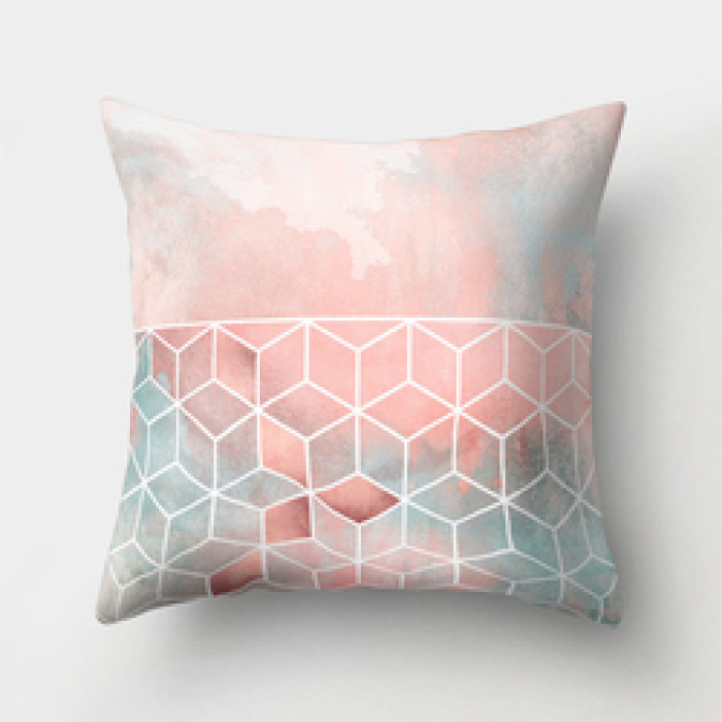New Design 3D Brief Marble Geometric 50 X 50 Cm Bolster Cushion Cover, 2019 Garden Furniture Soft Cushion/