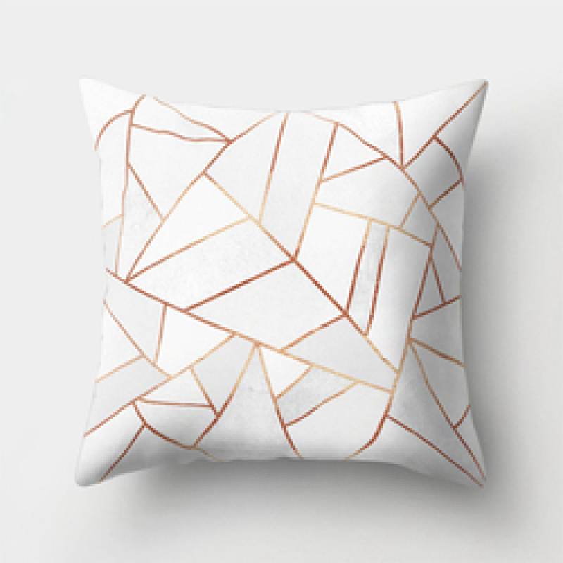 New Design 3D Brief Marble Geometric 50 X 50 Cm Bolster Cushion Cover, 2019 Garden Furniture Soft Cushion/
