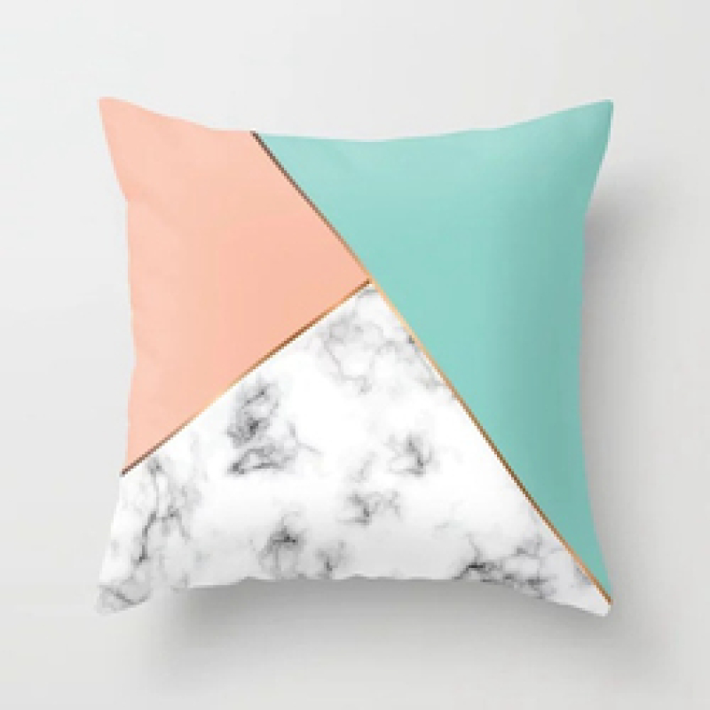 New Design 3D Brief Marble Geometric 50 X 50 Cm Bolster Cushion Cover, 2019 Garden Furniture Soft Cushion/