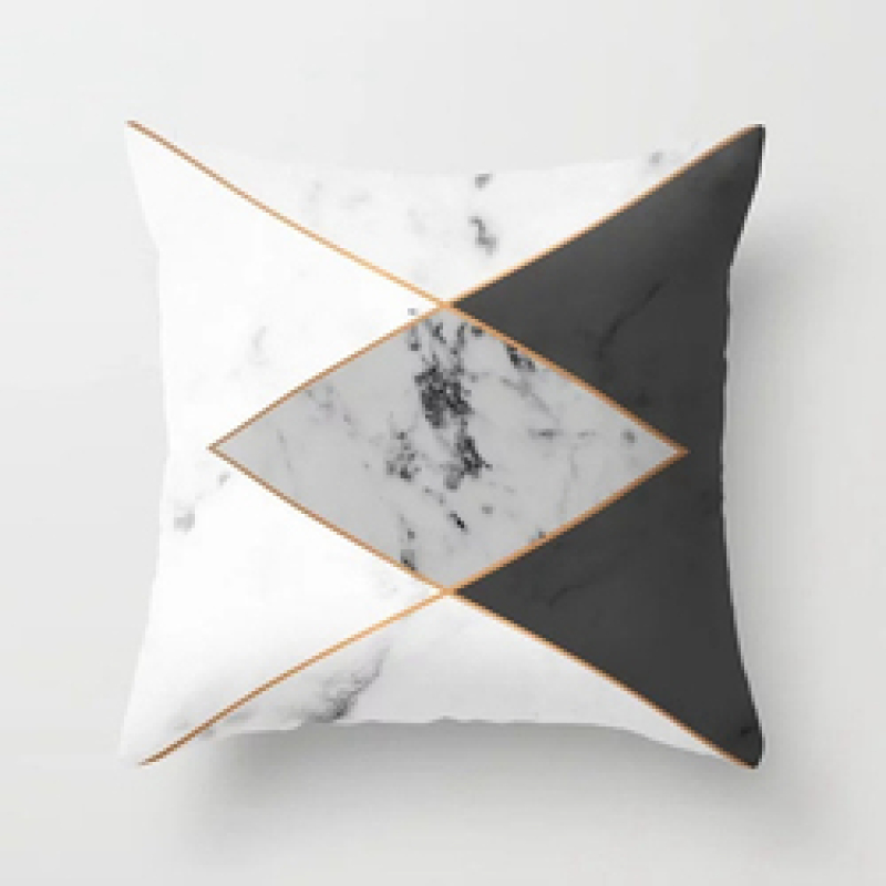 New Design 3D Brief Marble Geometric 50 X 50 Cm Bolster Cushion Cover, 2019 Garden Furniture Soft Cushion/