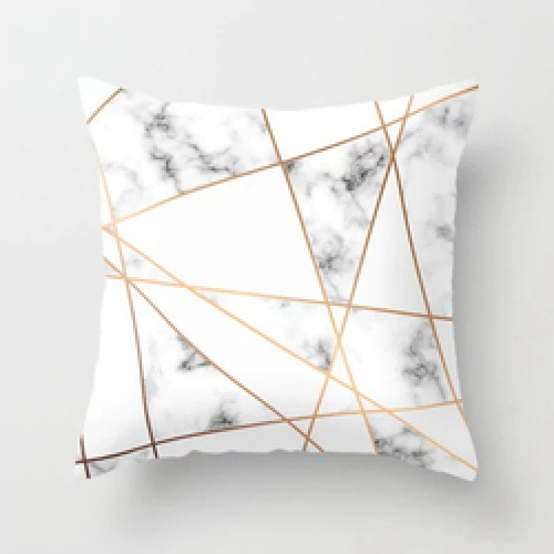 New Design 3D Brief Marble Geometric 50 X 50 Cm Bolster Cushion Cover, 2019 Garden Furniture Soft Cushion/