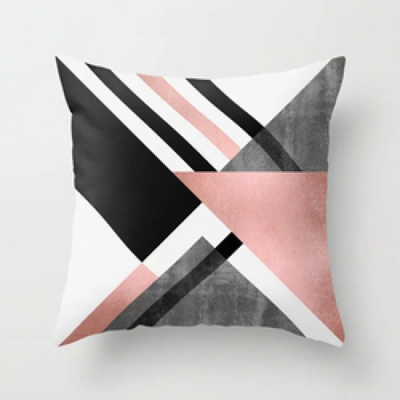 New Design 3D Brief Marble Geometric 50 X 50 Cm Bolster Cushion Cover, 2019 Garden Furniture Soft Cushion/