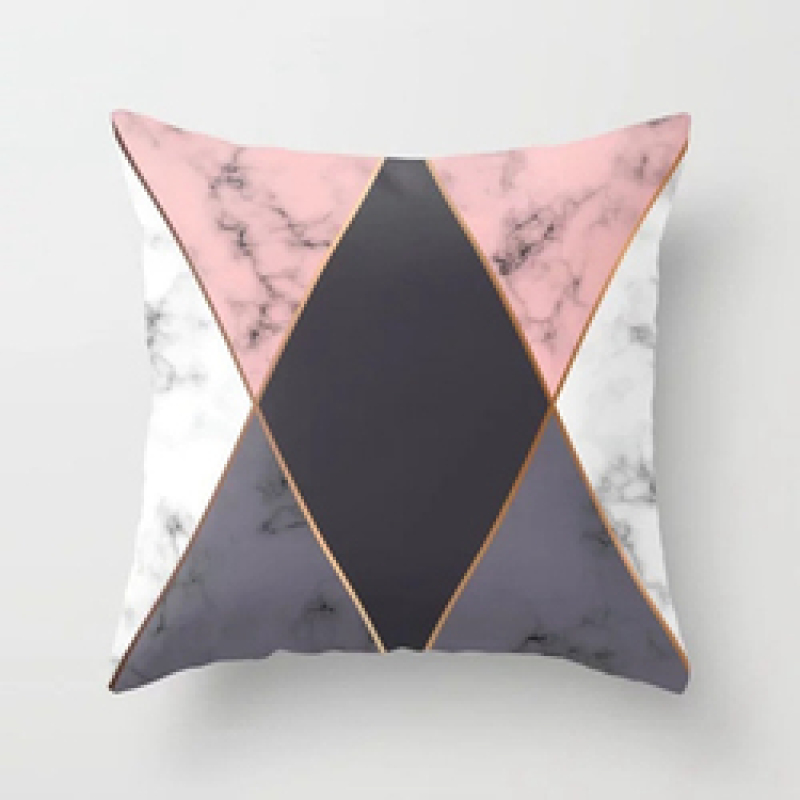 New Design 3D Brief Marble Geometric 50 X 50 Cm Bolster Cushion Cover, 2019 Garden Furniture Soft Cushion/