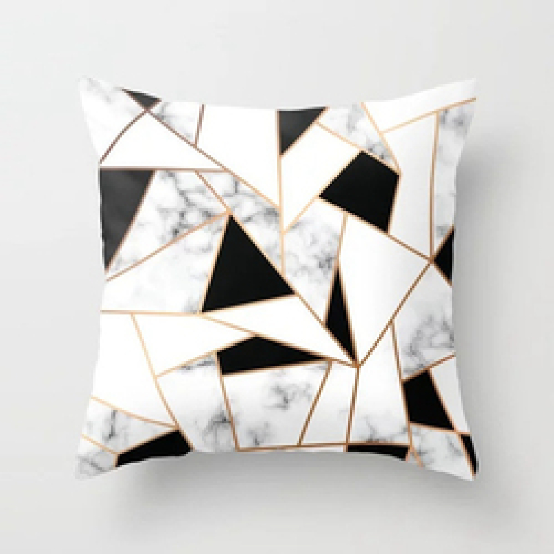 New Design 3D Brief Marble Geometric 50 X 50 Cm Bolster Cushion Cover, 2019 Garden Furniture Soft Cushion/