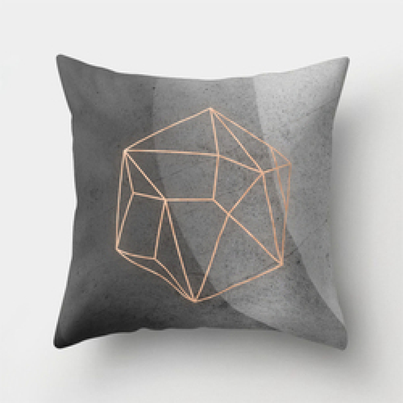 New Design 3D Brief Marble Geometric 50 X 50 Cm Bolster Cushion Cover, 2019 Garden Furniture Soft Cushion/