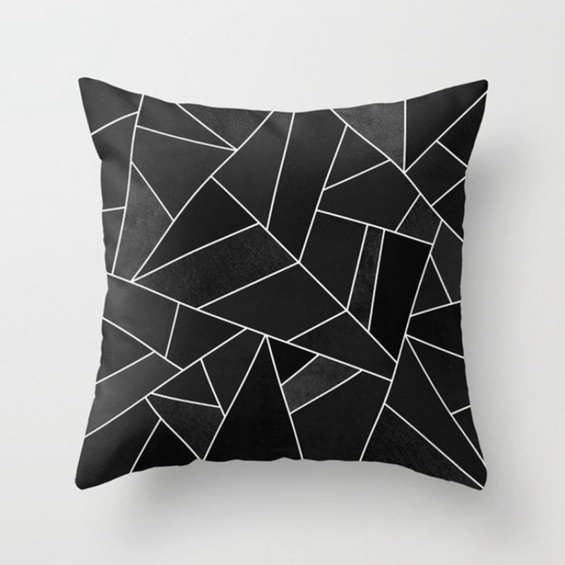 New Design 3D Brief Marble Geometric 50 X 50 Cm Bolster Cushion Cover, 2019 Garden Furniture Soft Cushion/