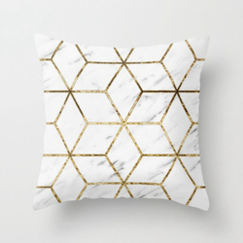 New Design 3D Brief Marble Geometric 50 X 50 Cm Bolster Cushion Cover, 2019 Garden Furniture Soft Cushion/