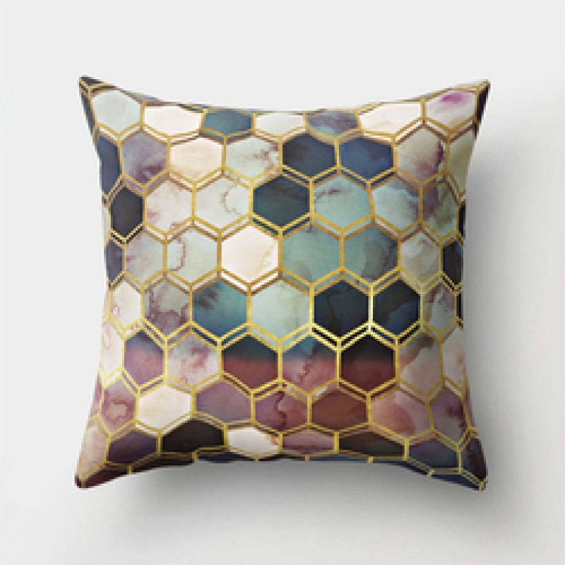 New Design 3D Brief Marble Geometric 50 X 50 Cm Bolster Cushion Cover, 2019 Garden Furniture Soft Cushion/