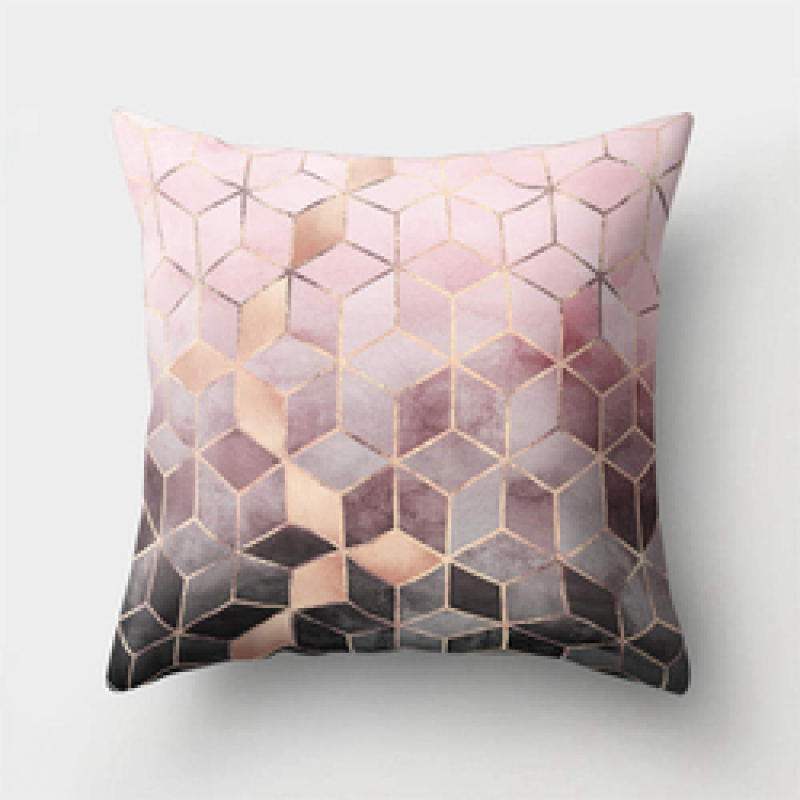 New Design 3D Brief Marble Geometric 50 X 50 Cm Bolster Cushion Cover, 2019 Garden Furniture Soft Cushion/