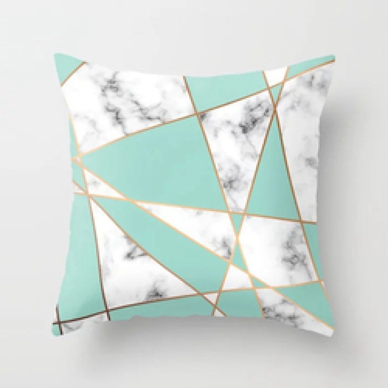 New Design 3D Brief Marble Geometric 50 X 50 Cm Bolster Cushion Cover, 2019 Garden Furniture Soft Cushion/