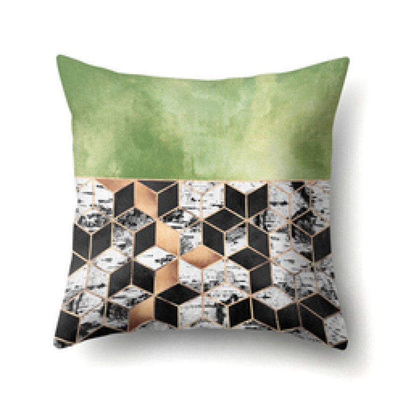 New Design 3D Brief Marble Geometric 50 X 50 Cm Bolster Cushion Cover, 2019 Garden Furniture Soft Cushion/