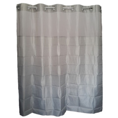 Hookless Gray Diamond Pattern Shower Curtain, Bathroom Single Layer Yarn Waterproof Curtain Hotel Bathroom Partition Curtain/