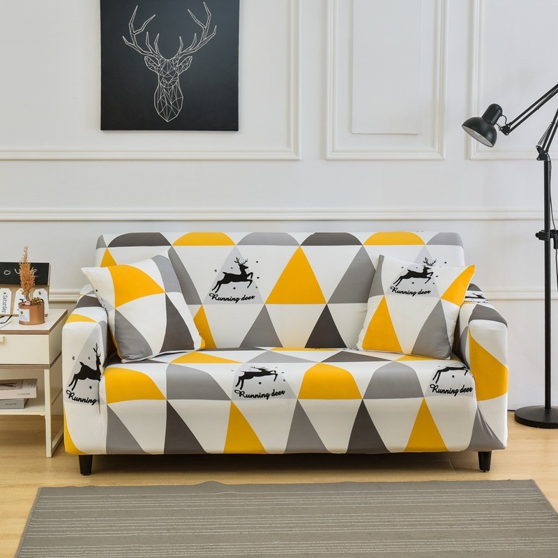 Universal Four Seasons Printed Brushed Elastic Full Cover Sofa Cover, High-quality non-slip all-season universal Sofa Cover/