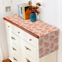 Hot Selling Linen Peach Fruit Pink Summer One Sweet Peach Tablecloth For Girl Birthday Party Decoration Home Kitchen Dining Room
